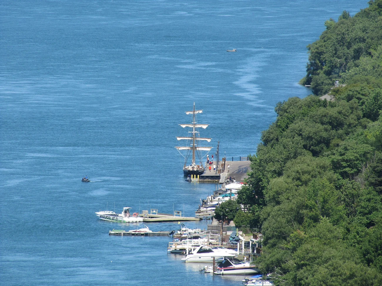 The Niagara Parkway above the swirling Whirlpool
